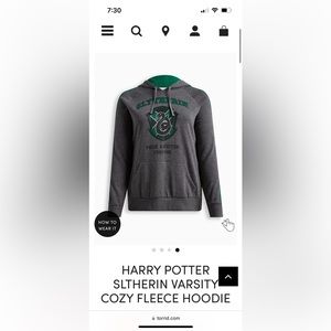Torrid Harry Potter Slytherin Hoodie